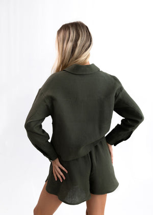 COAST Linen Jacket Moss