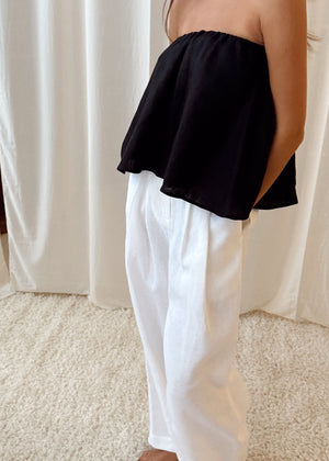 MARVEL Wide-Leg Linen Trousers White