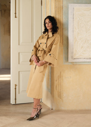 MONA Short Trench Coat Camel