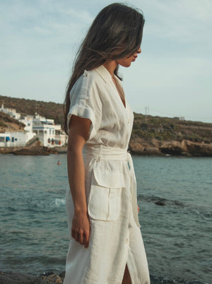 DESERT Midi Linen Dress