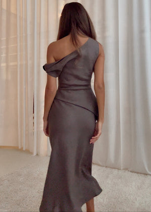 LOREN Linen Midi Dress