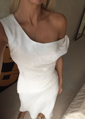 LOREN Linen Midi Dress