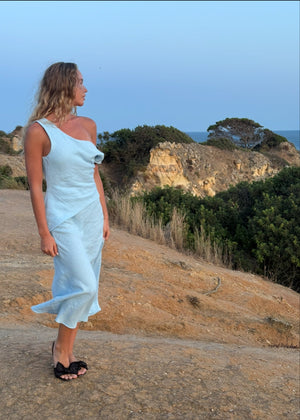 LOREN Linen Midi Dress