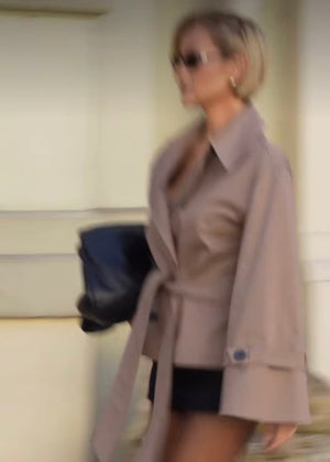 MONA Short Trench Coat Dusty Brown