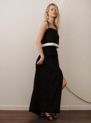 POEME Linen Maxi Skirt & Top Set