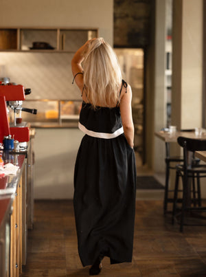 POEME Linen Maxi Skirt & Top Set