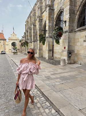 MOONLOVE Mini Linen Dress