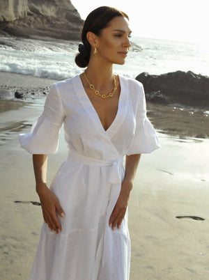 ALLURE Midi Linen Dress