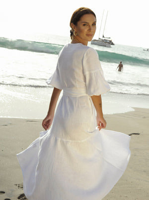 ALLURE Midi Linen Dress