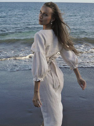 IMAGINE Linen Wrap Top