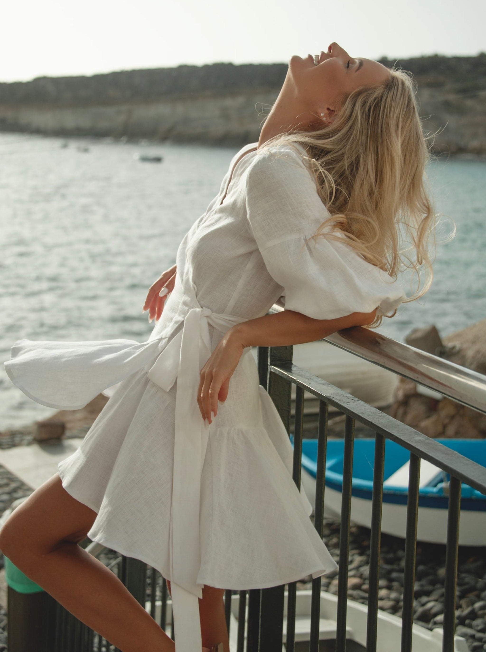 Allure Mini Linen Dress | Bohomey - Bohomey Shop Allure Mini Linen Dress | Bohomey - Bohomey Shop