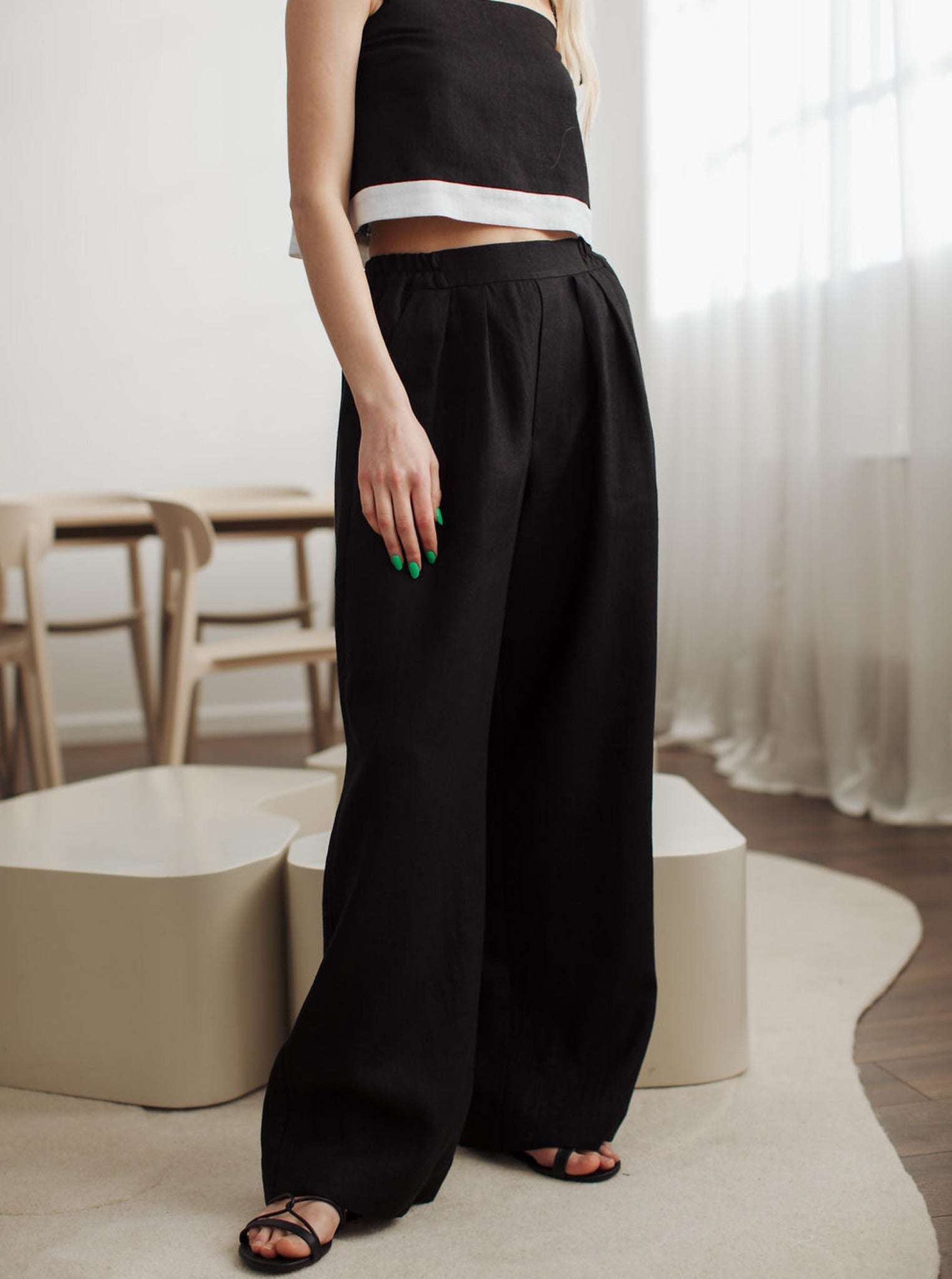 BALI Linen Wide Leg Trousers
