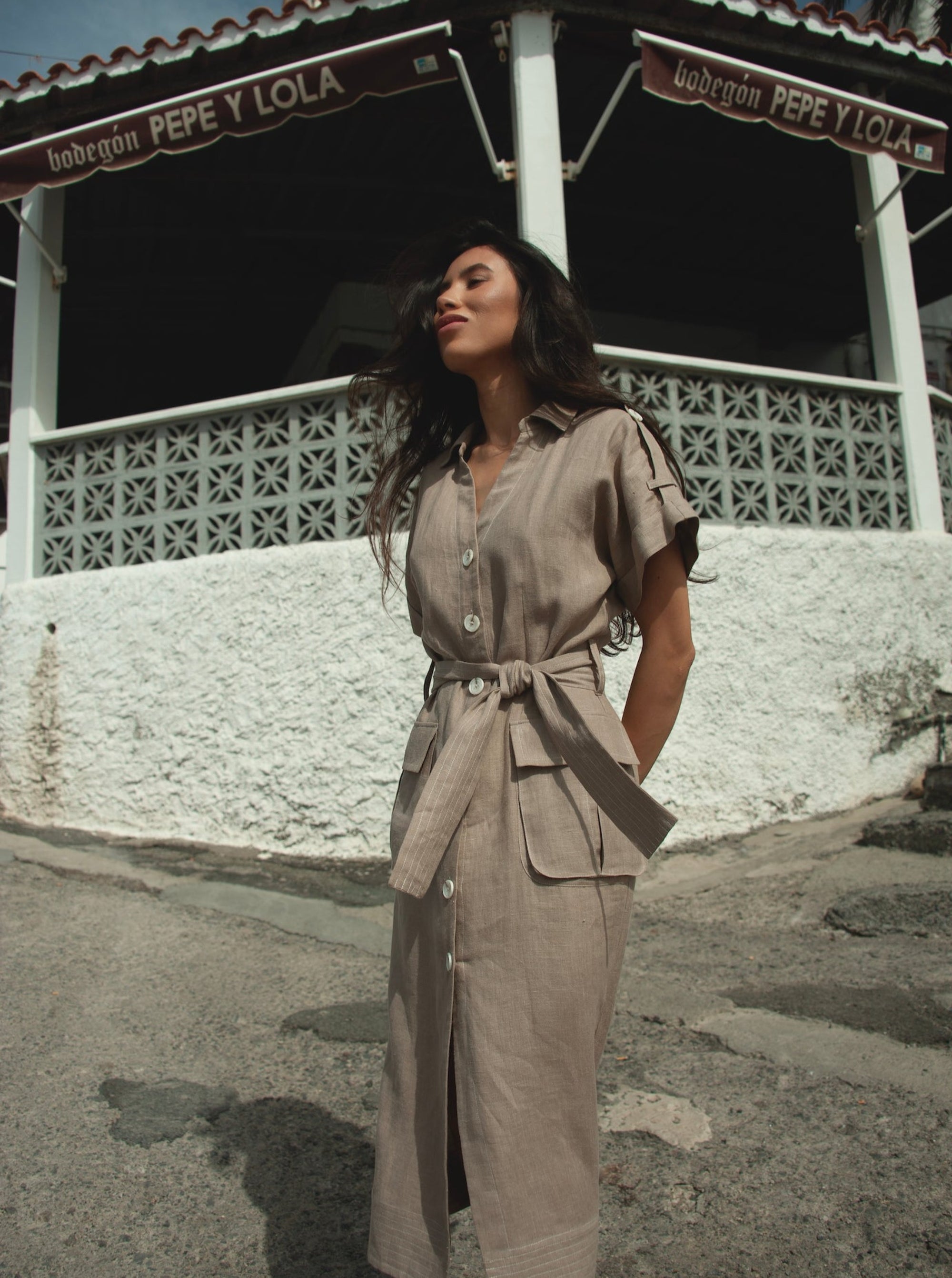 Desert Midi Linen Dress