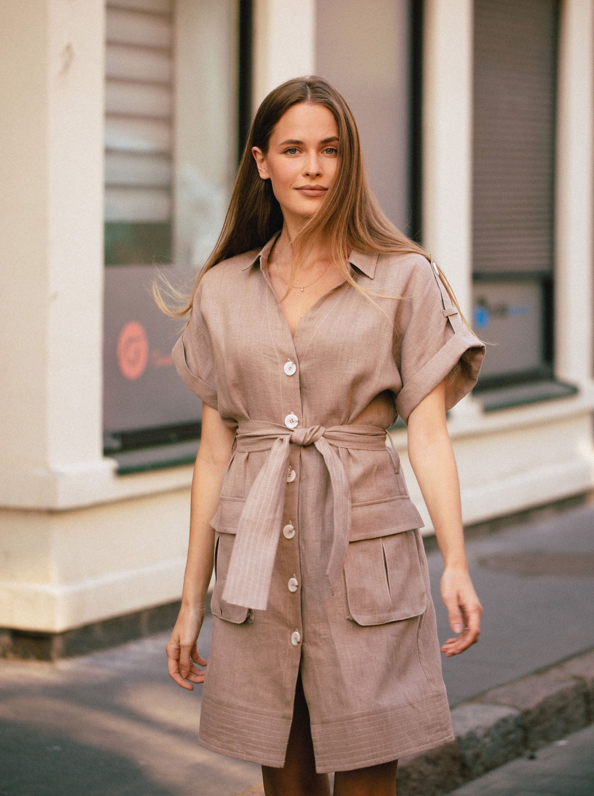Desert Mini Linen Dress