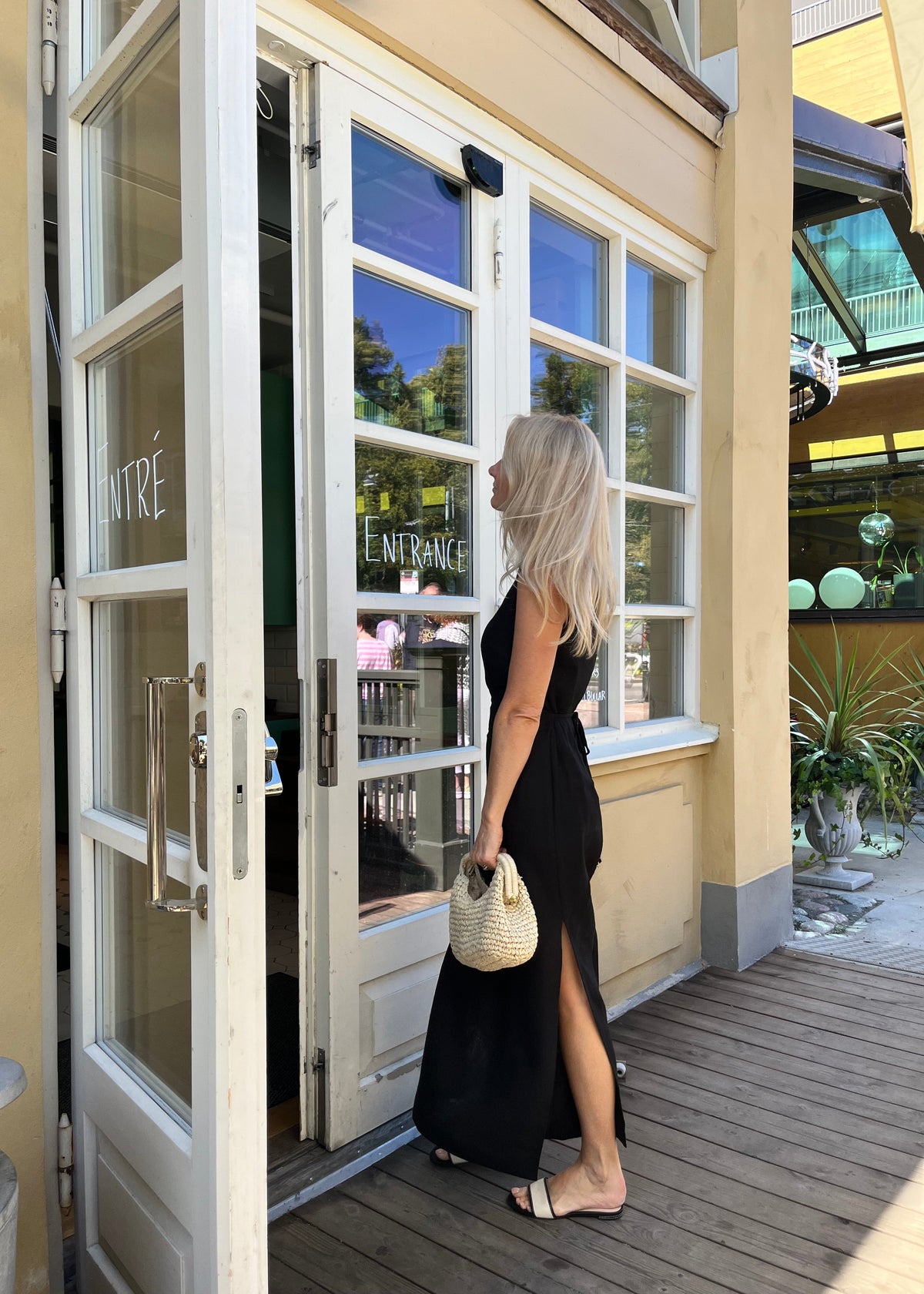 JACKIE Midi Linen Dress Black