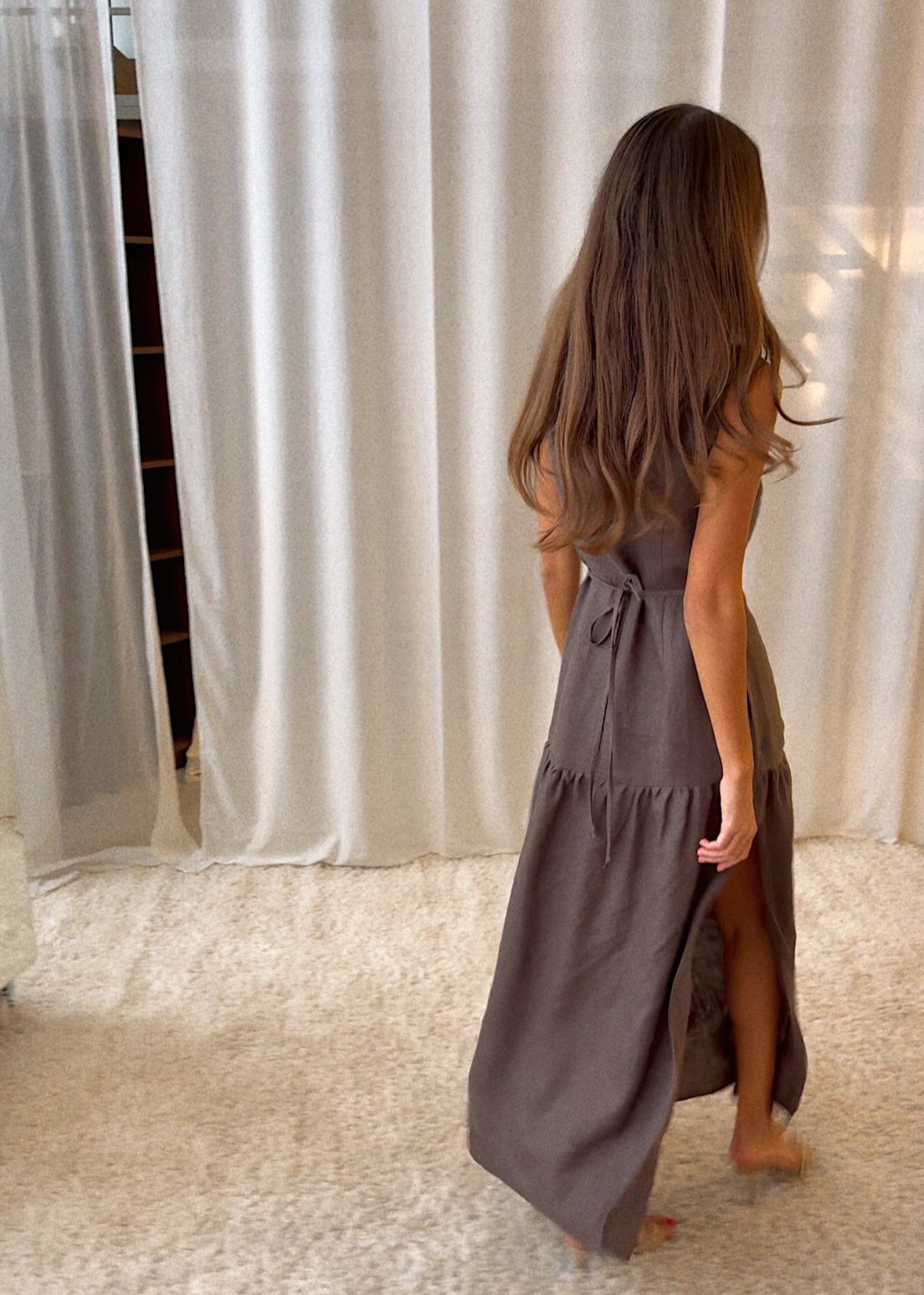 KELLY Linen Maxi Dress