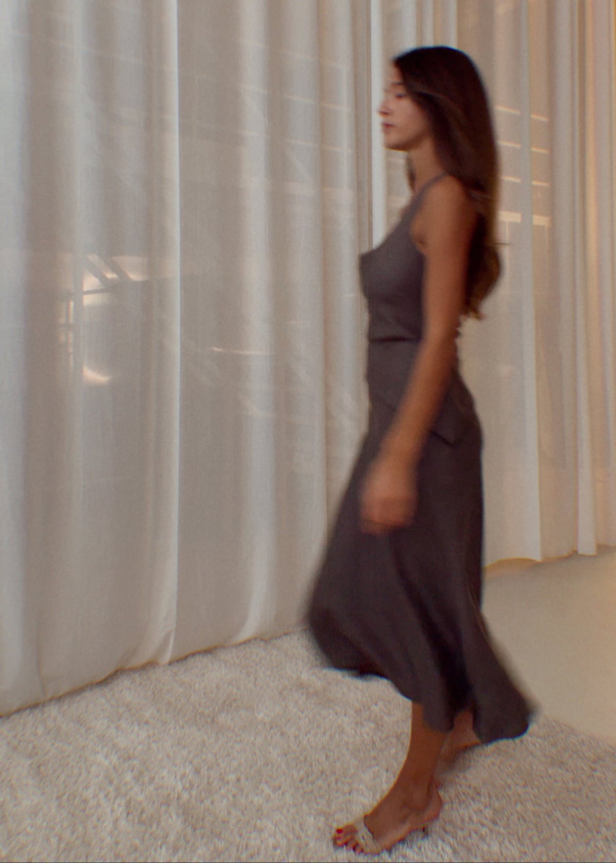 LOREN Linen Midi Dress