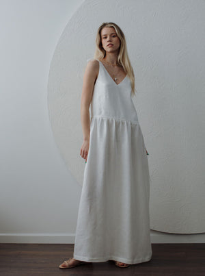 Lila Linen Maxi Dress