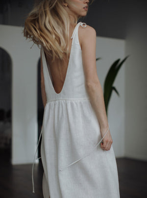 Lila Linen Maxi Dress