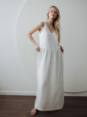 Lila Linen Maxi Dress