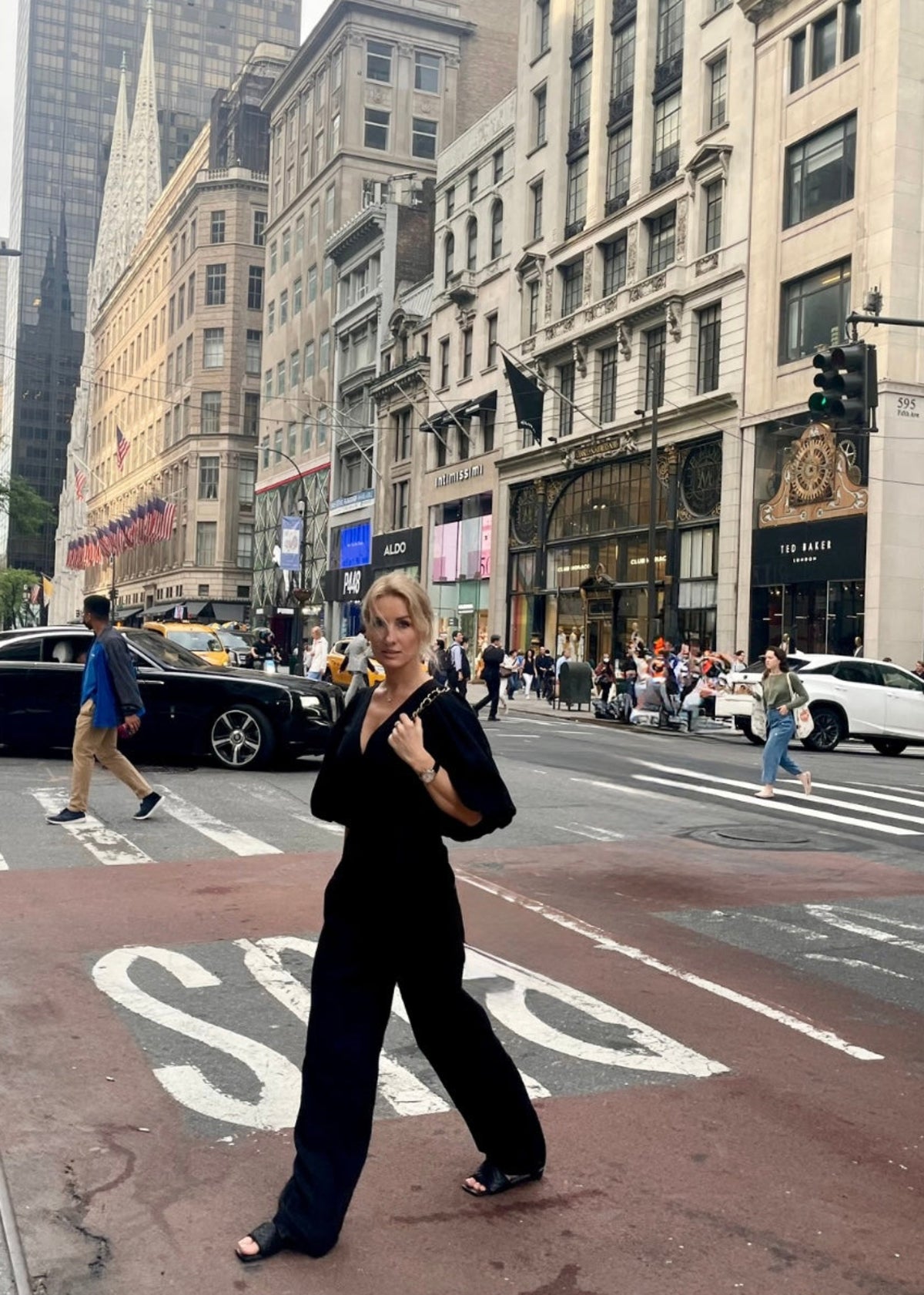 Dune Linen Wrap Blouse With Puff Sleeves Black