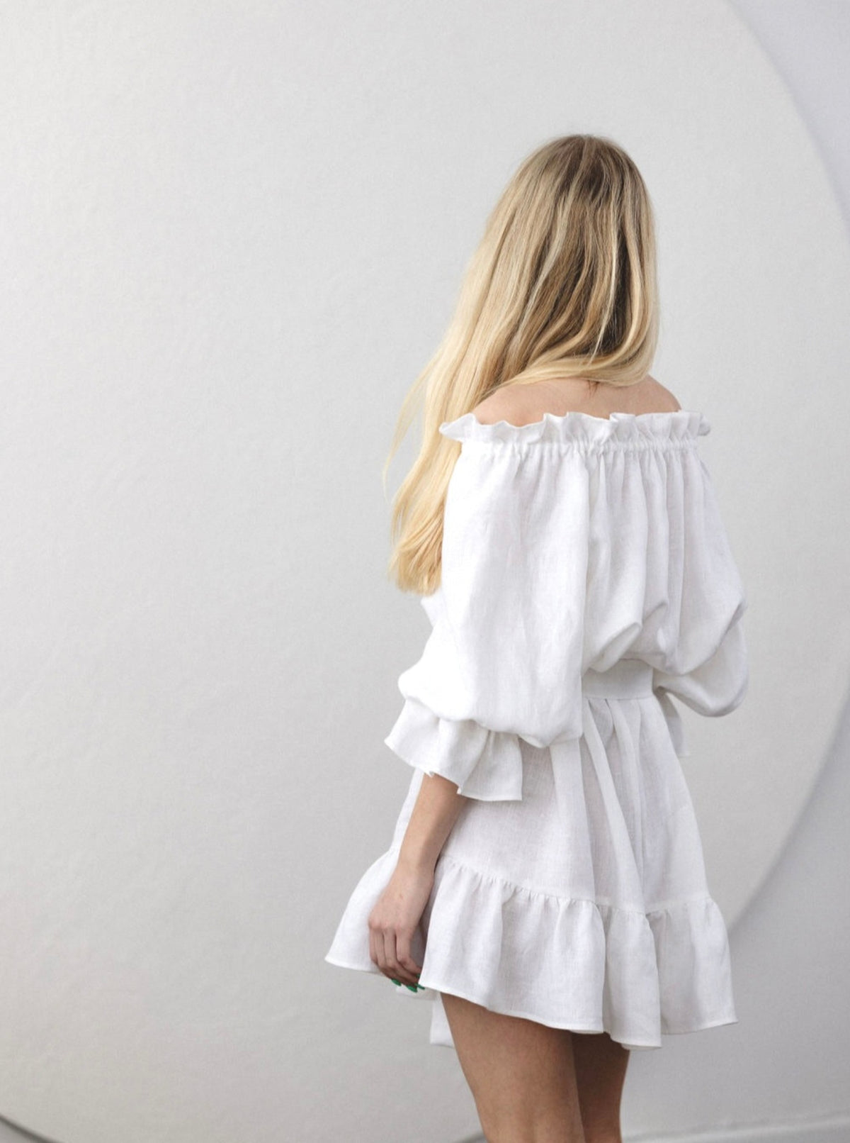 MOONLOVE Mini Linen Dress