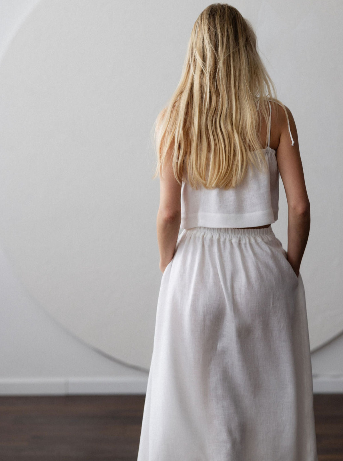 POEME Linen Maxi Skirt & Top Set