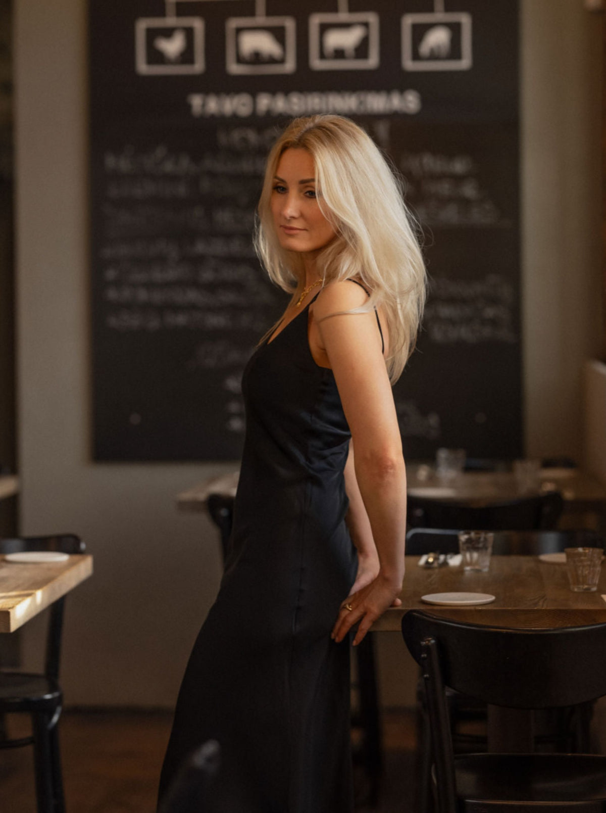 SENSE Ramie Blend Slip Dress