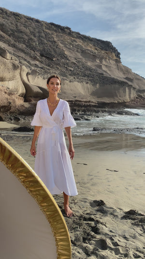 ALLURE Midi Linen Dress