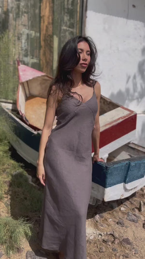 SENSE Linen Slip Dress