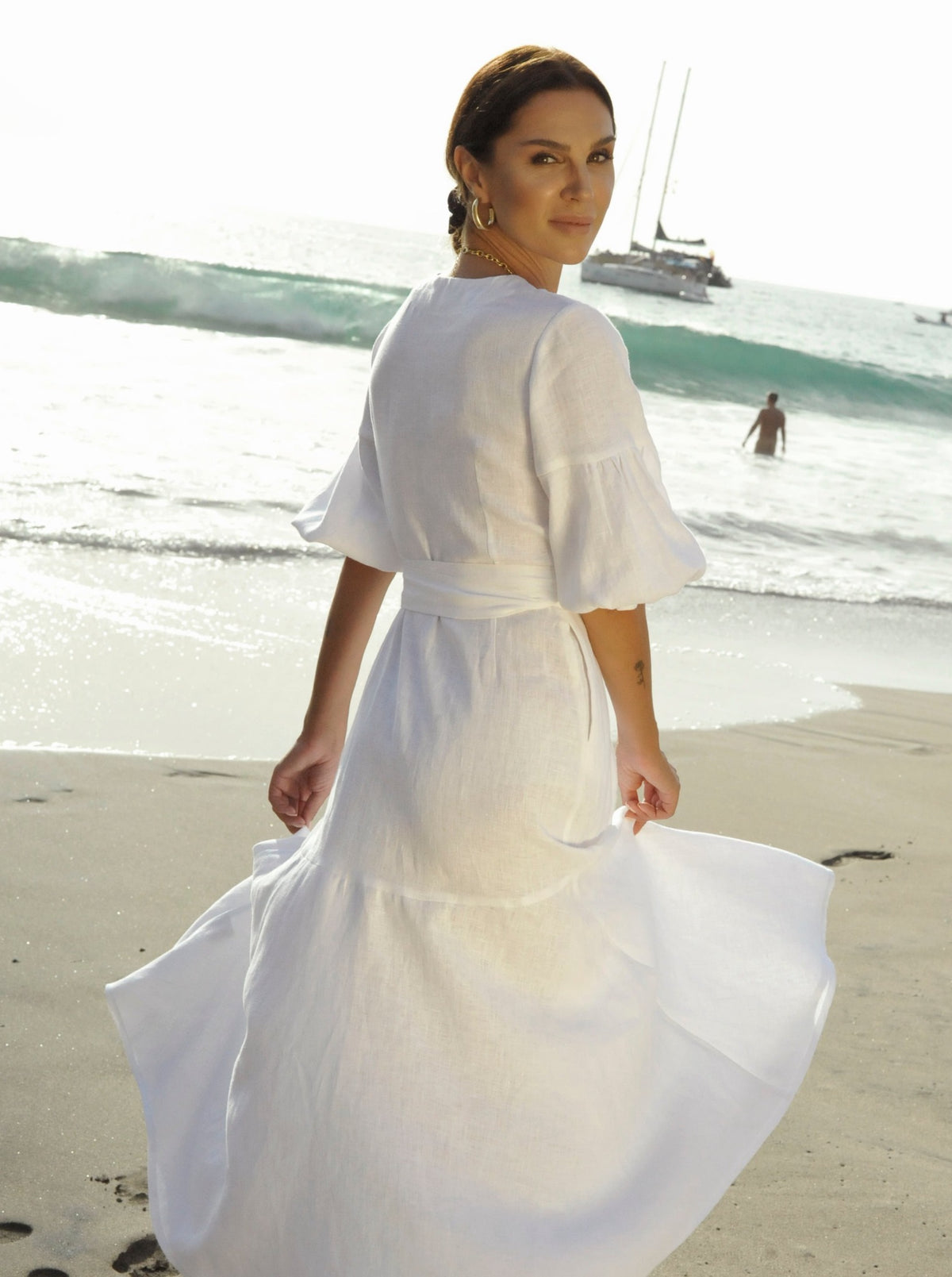 ALLURE Midi Linen Dress