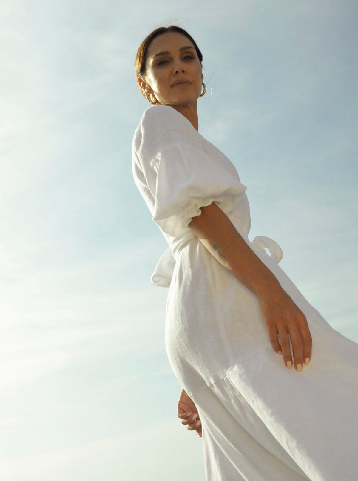 ALLURE Midi Linen Dress