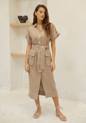 Desert Midi Linen Dress