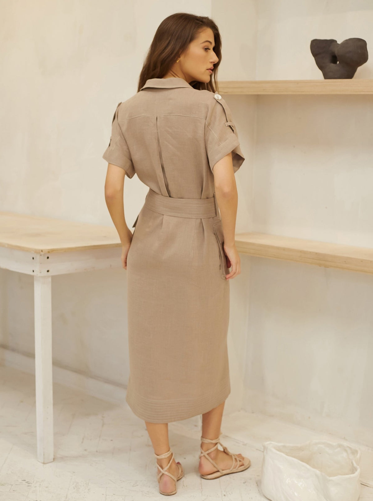 DESERT Midi Linen Dress