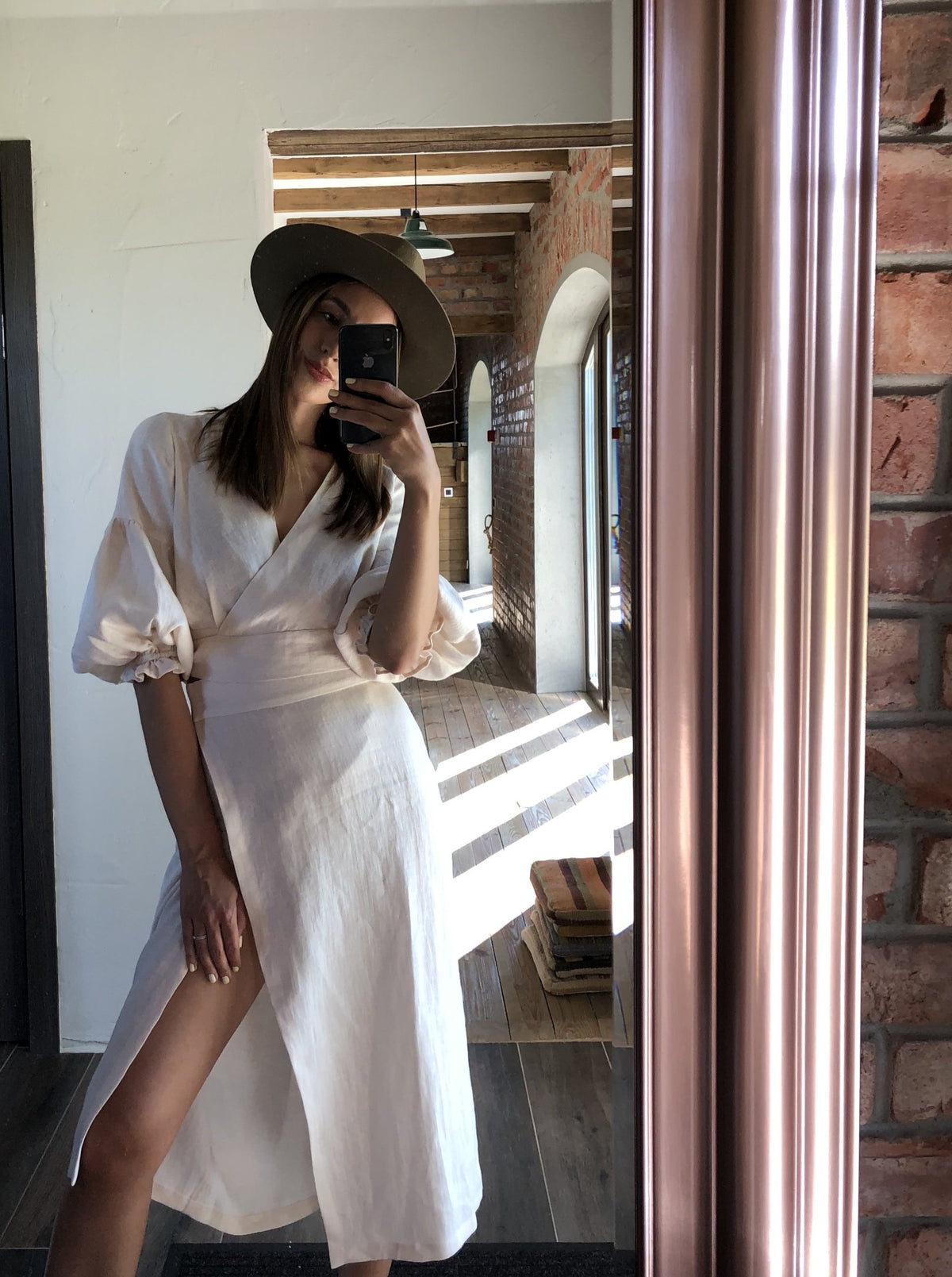 IMAGINE Linen Wrap Top