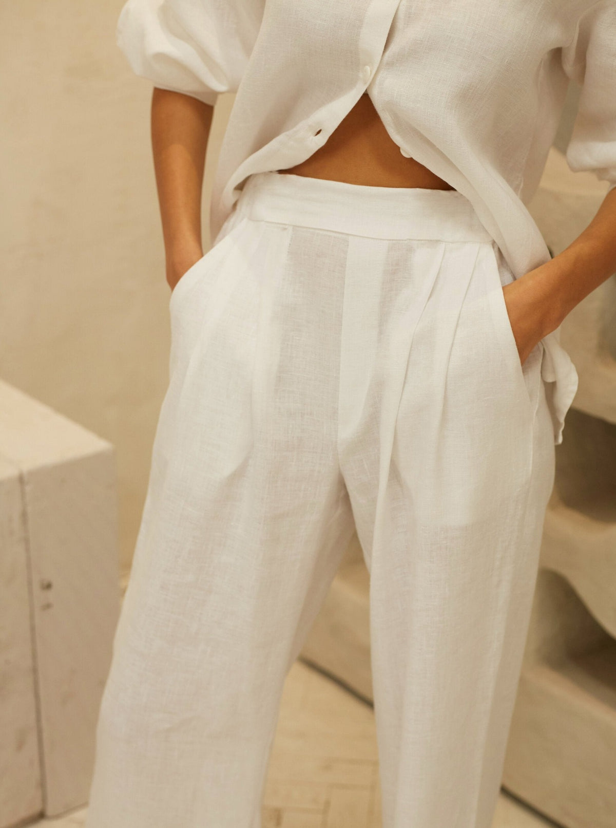 BALI Linen Wide Leg Trousers
